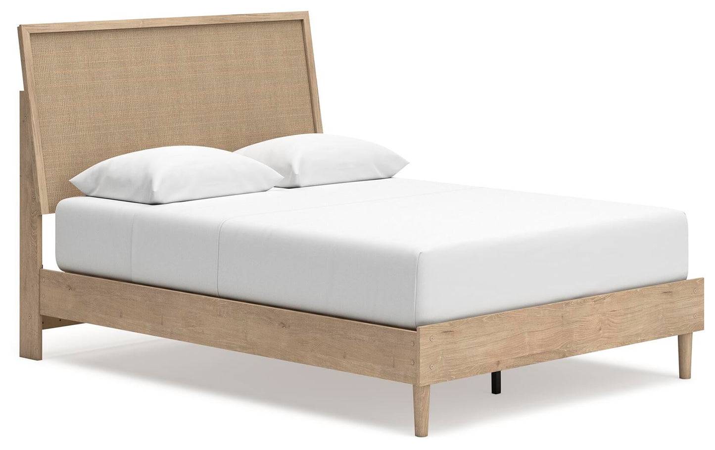 Cama con paneles Cielden con tocador con espejo y mesita de noche