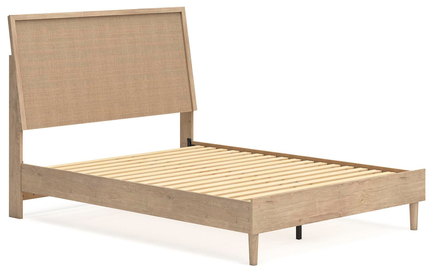 Cama con paneles Cielden con tocador con espejo y mesita de noche