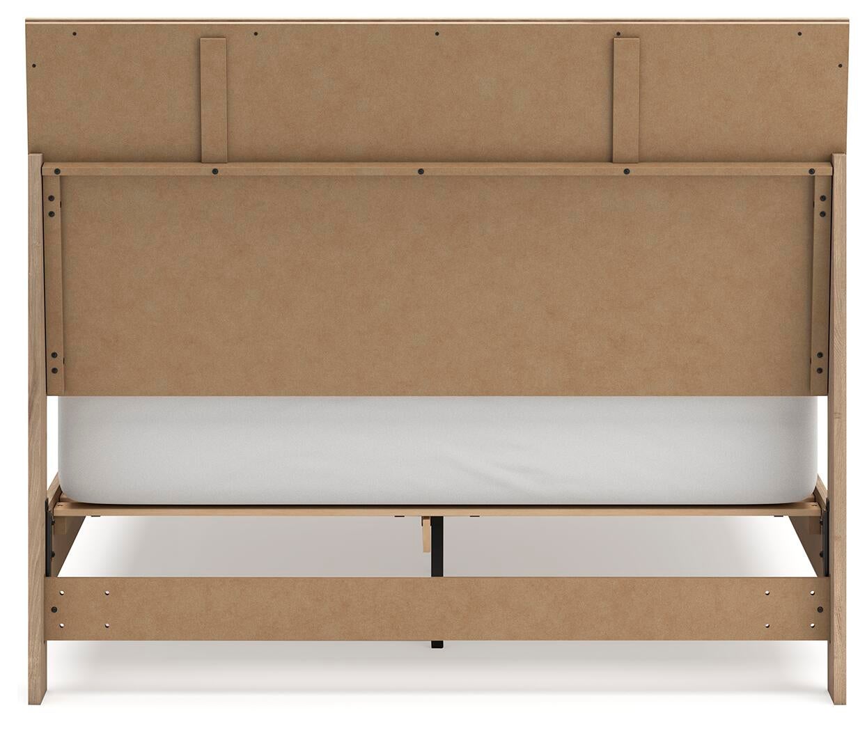 Cama con paneles Cielden con tocador con espejo y mesita de noche