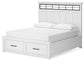 Cama con almacenaje, cómoda y espejo Ashbryn California