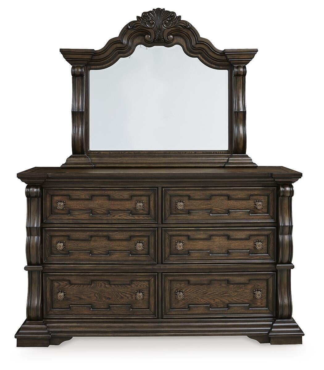 Maylee California  Upholstered Bed, Dresser, Mirror, Chest And Nightstand