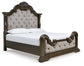 Maylee California  Upholstered Bed, Dresser, Mirror, Chest And Nightstand