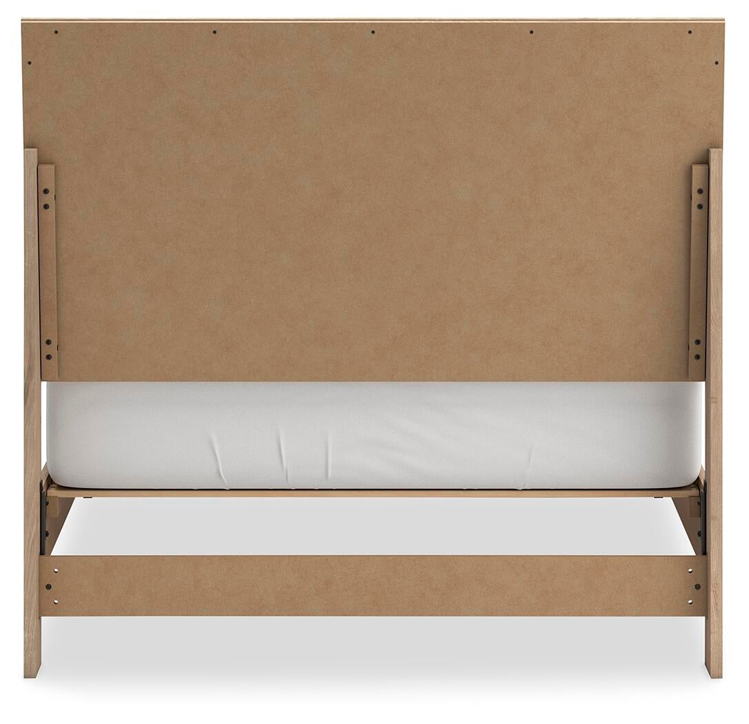 Cielden  Panel Bed With Mirrored Dresser