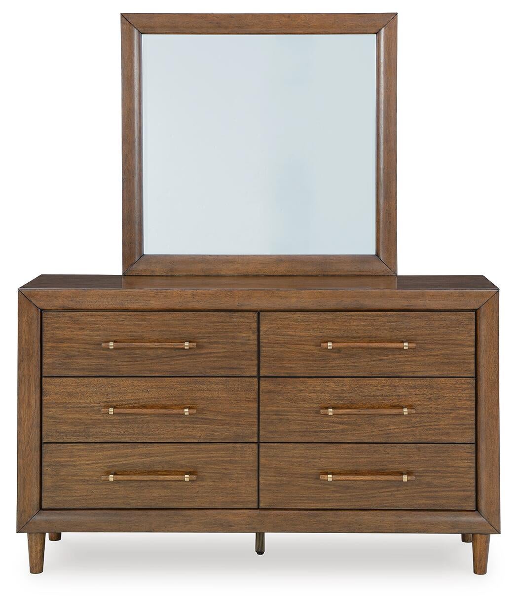 Lyncott California  Upholstered Bed, Dresser, Mirror, Chest And Nightstand