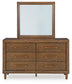 Lyncott California  Upholstered Bed, Dresser, Mirror, Chest And Nightstand