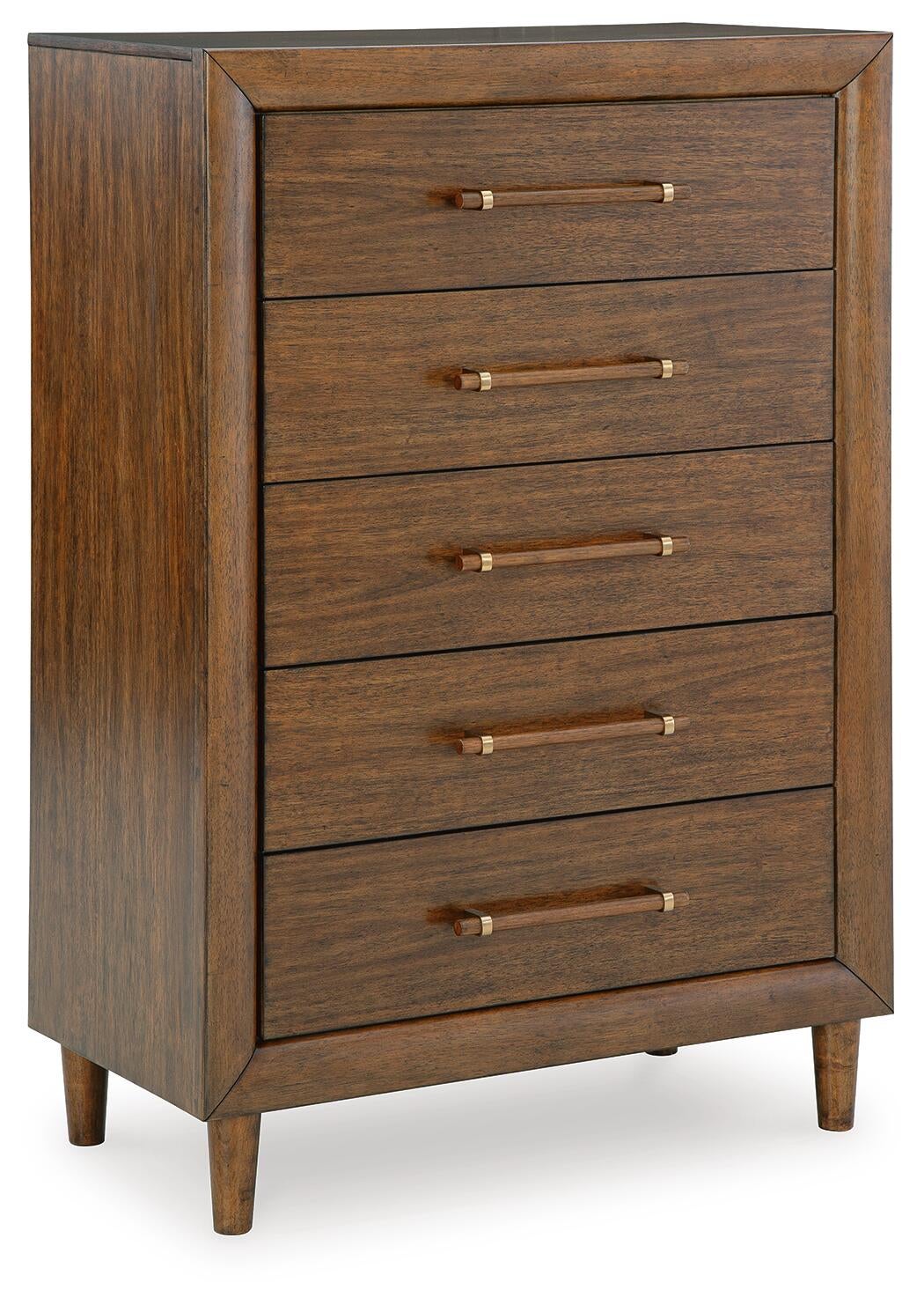 Lyncott California  Upholstered Bed, Dresser, Mirror, Chest And Nightstand