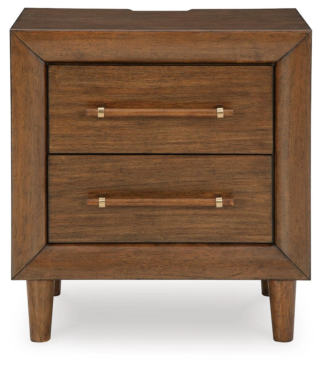 Lyncott California  Upholstered Bed, Dresser, Mirror, Chest And Nightstand