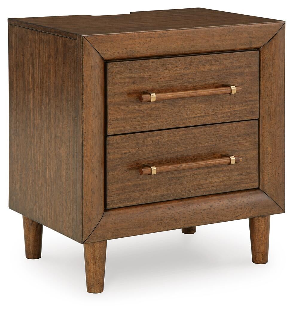 Lyncott California  Upholstered Bed, Dresser, Mirror, Chest And Nightstand