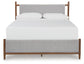 Lyncott California  Upholstered Bed With Mirrored Dresser And Nightstand