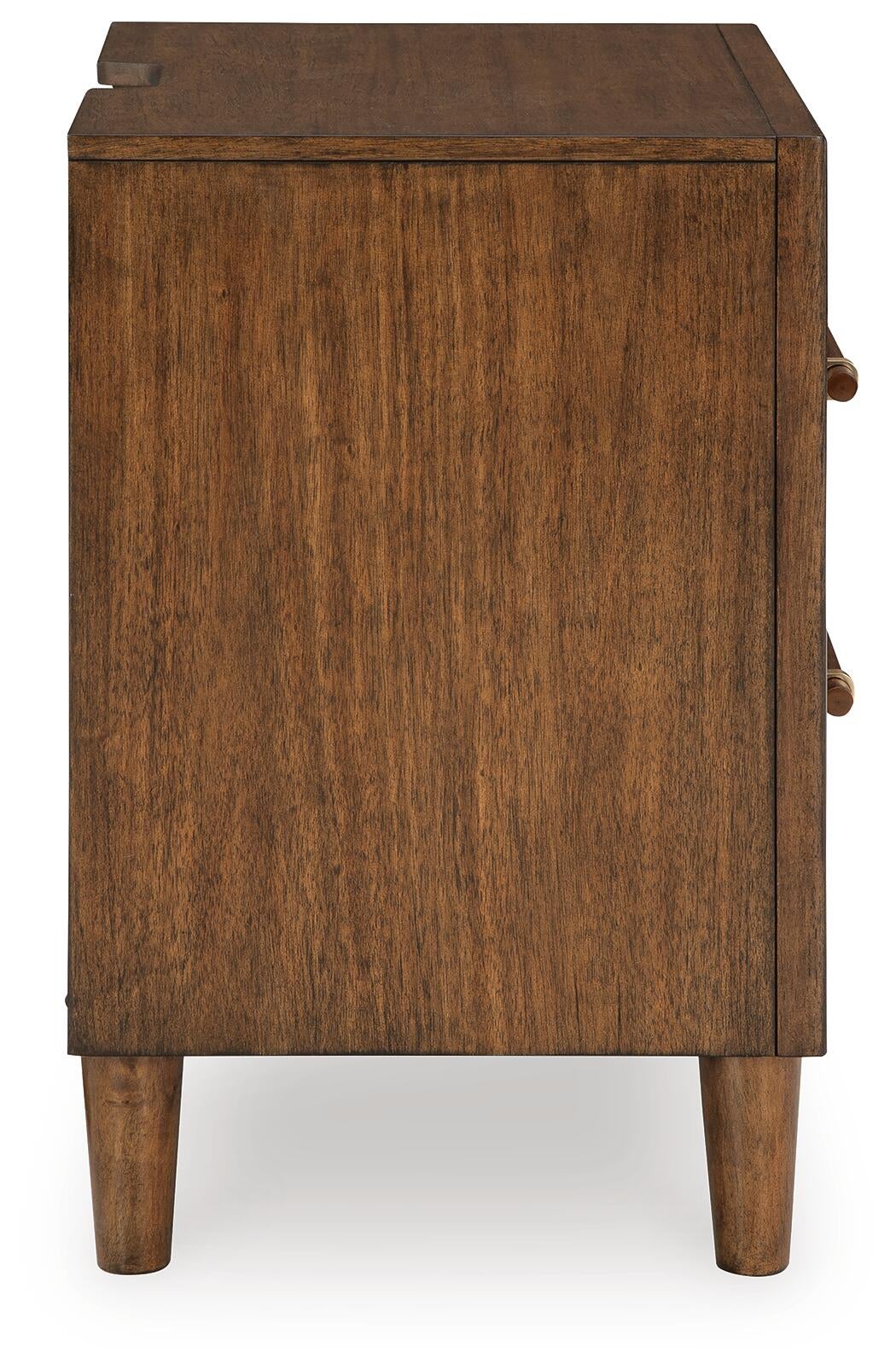 Lyncott California  Upholstered Bed With Mirrored Dresser And Nightstand