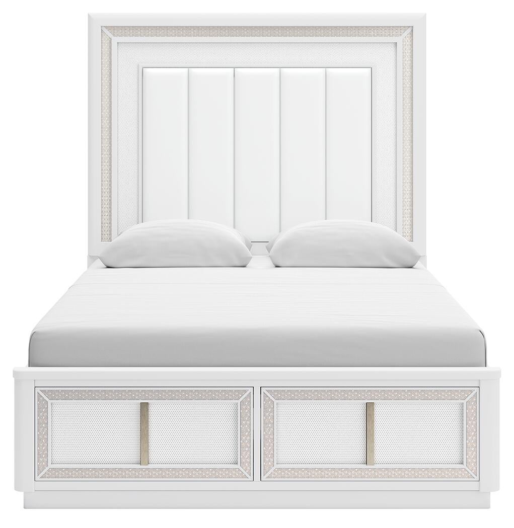 Chalanna  Upholstered Storage Bed, Dresser, Mirror, Chest And Nightstand