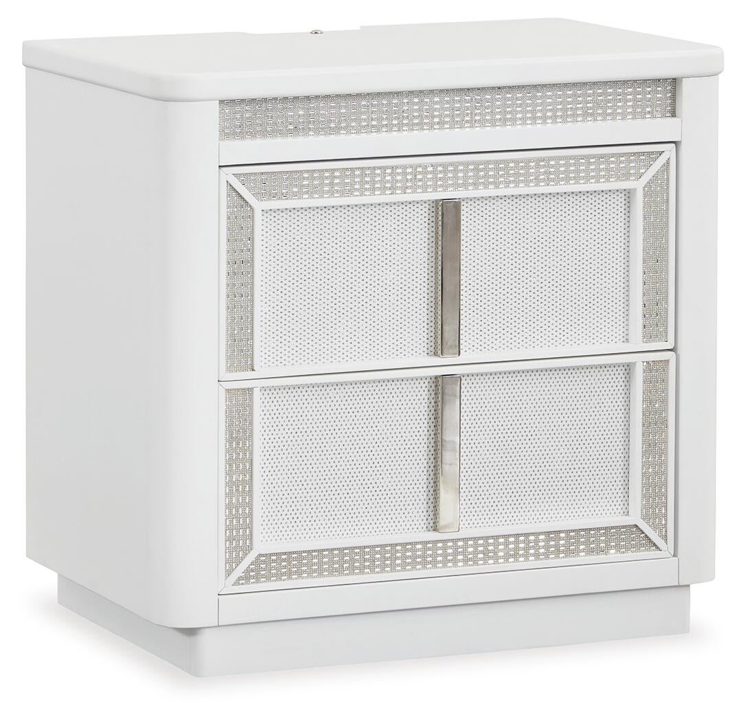 Chalanna  Upholstered Storage Bed, Dresser, Mirror, Chest And Nightstand
