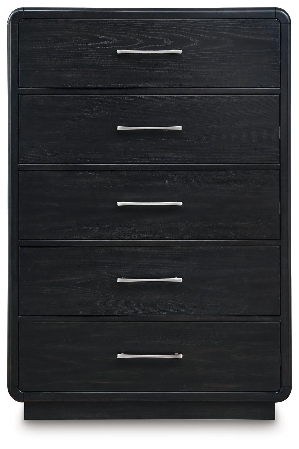 Rowanbeck California  Upholstered Panel Bed, Dresser, Mirror, Chest And Nightstand