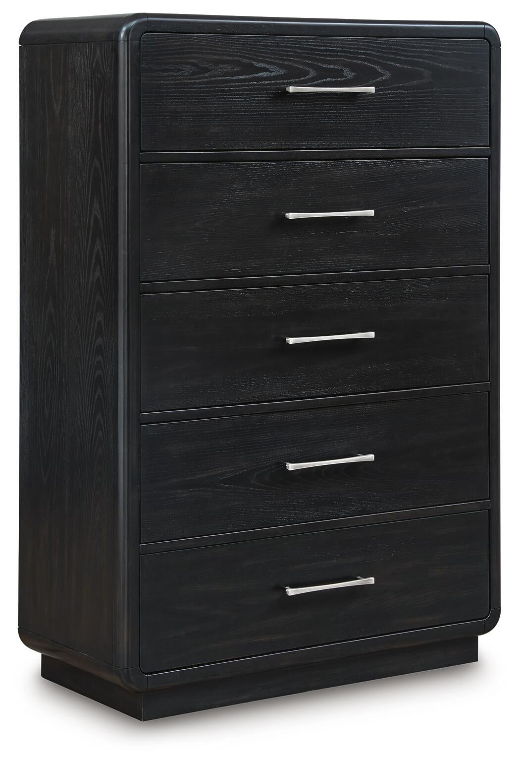 Rowanbeck California  Upholstered Panel Bed, Dresser, Mirror, Chest And Nightstand