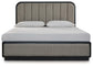 Rowanbeck California  Upholstered Panel Bed, Dresser, Mirror, Chest And Nightstand