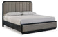 Rowanbeck California  Upholstered Panel Bed, Dresser, Mirror, Chest And Nightstand