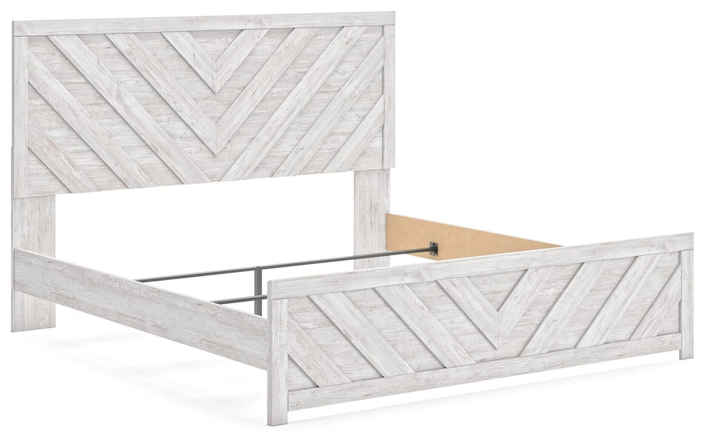 Cama de panel Cayboni con cómoda con espejo