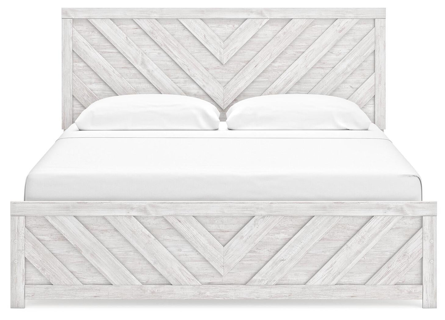 Cama de panel Cayboni con cómoda con espejo