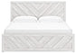Cama de panel Cayboni con cómoda con espejo