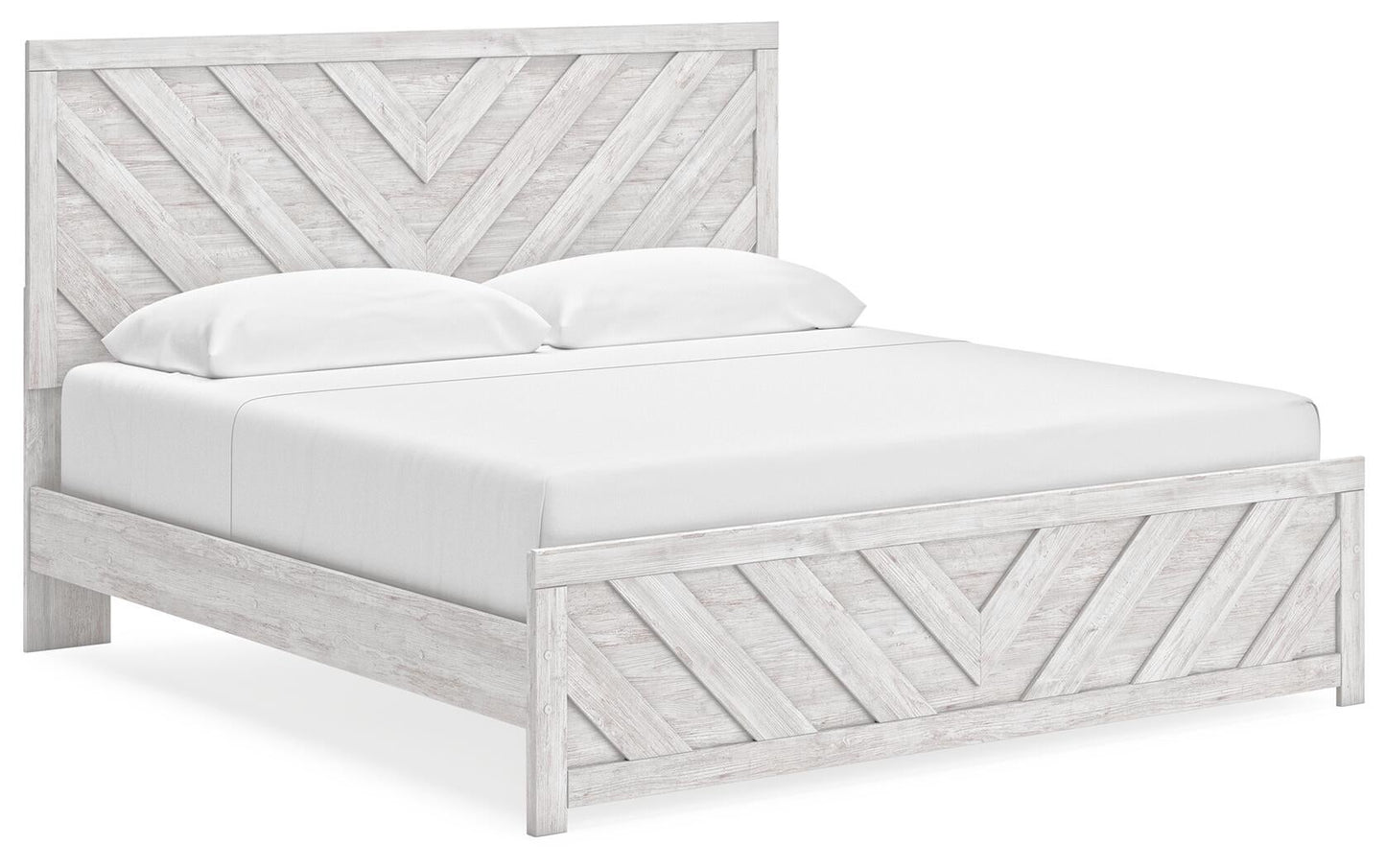 Cama de panel Cayboni con cómoda con espejo