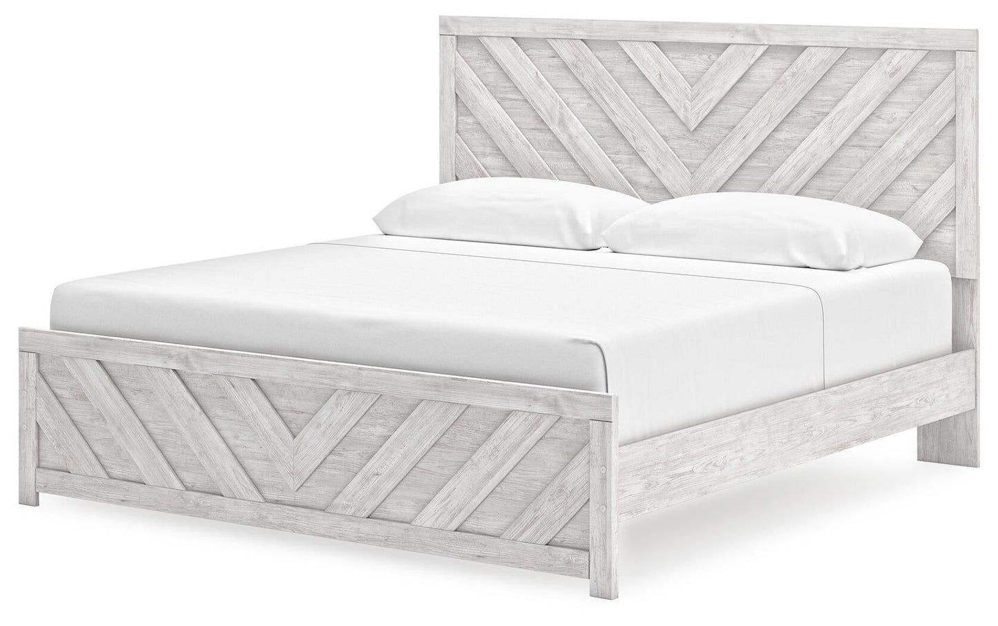 Cama de panel Cayboni con cómoda con espejo
