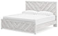 Cama de panel Cayboni con cómoda con espejo