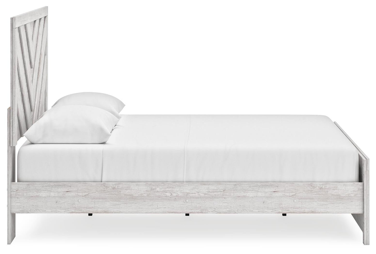 Cama de panel Cayboni con cómoda con espejo