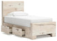 Lawroy  Panel Bed With Storage, Dresser And Mirror