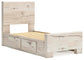 Lawroy  Panel Bed With Storage, Dresser And Mirror