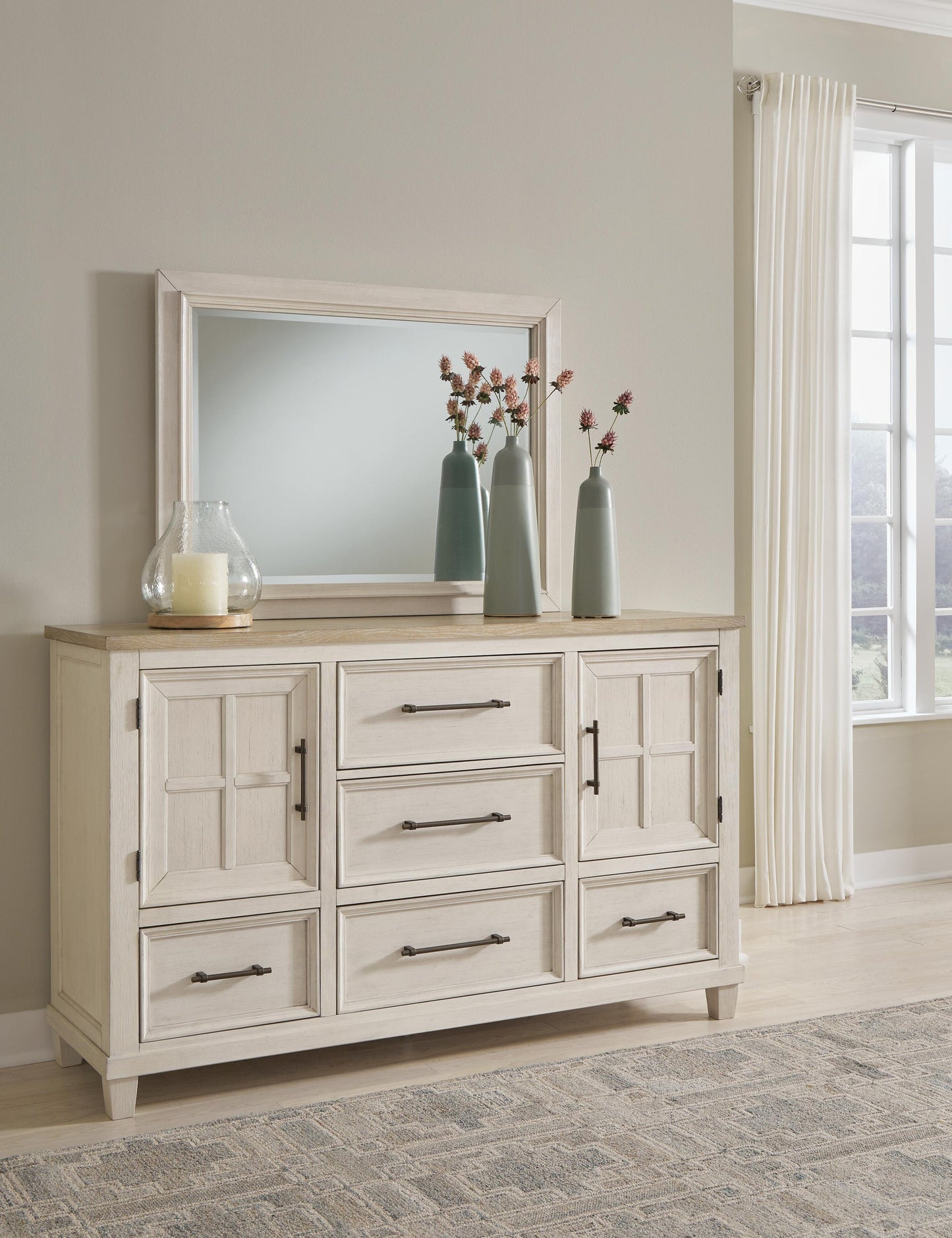 Shaybrock California  Panel Bed, Dresser, Mirror, Chest And Nightstand