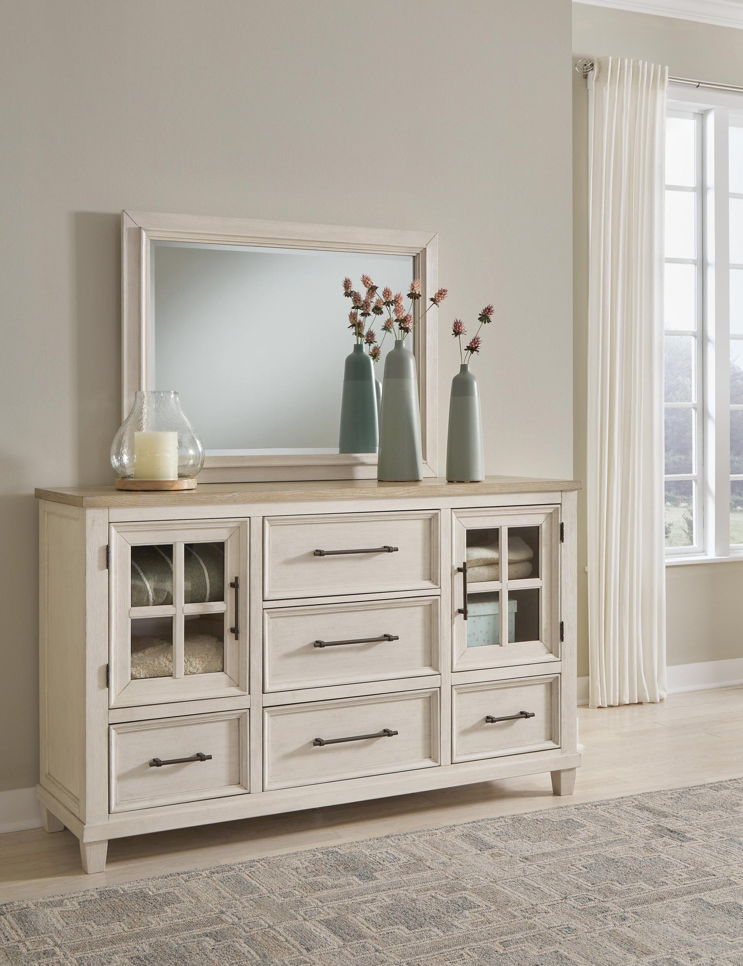 Shaybrock California  Panel Bed, Dresser, Mirror, Chest And Nightstand