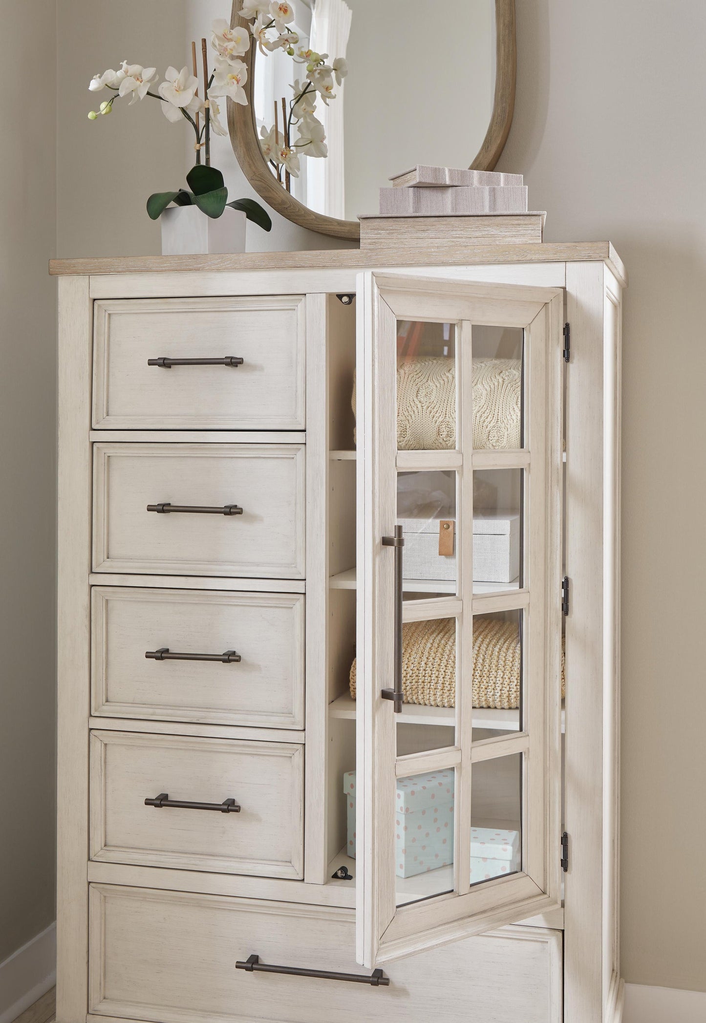 Shaybrock California  Panel Bed, Dresser, Mirror, Chest And Nightstand