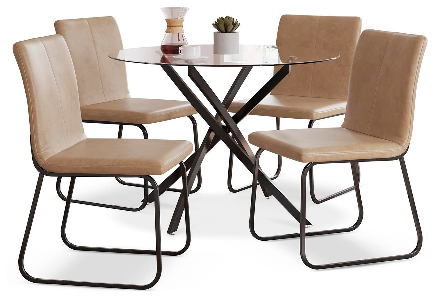 Ashley Express - Mesa de comedor Pharwynn y 4 sillas