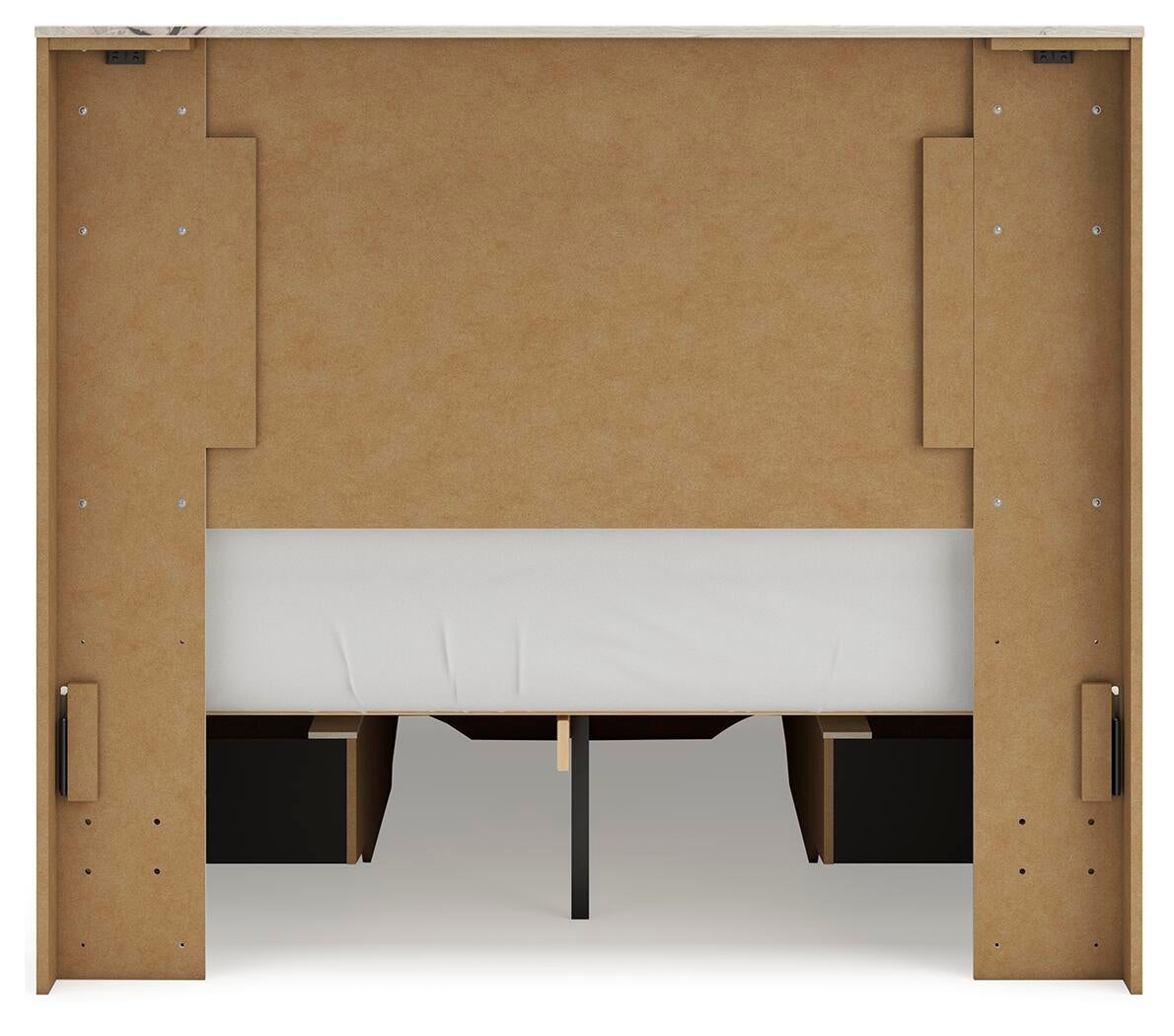Cama, cómoda, espejo y mesita de noche Lawroy Panel