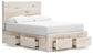 Cama, cómoda, espejo y mesita de noche Lawroy Panel
