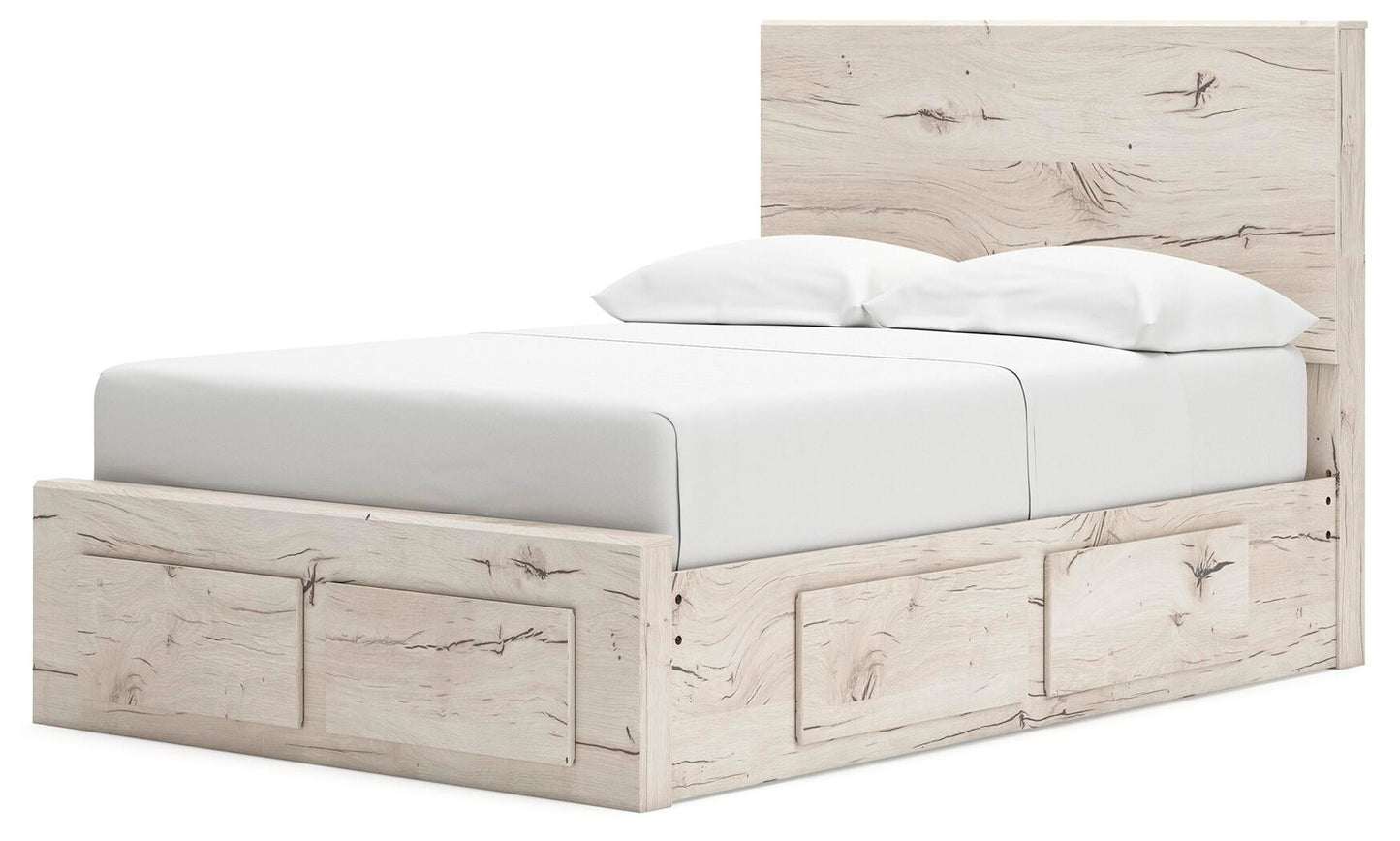 Cama, cómoda, espejo y mesita de noche Lawroy Panel