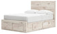 Cama, cómoda, espejo y mesita de noche Lawroy Panel