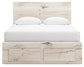 Cama con cabecero Lawroy, cómoda y espejo