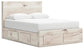 Cama con cabecero Lawroy, cómoda y espejo