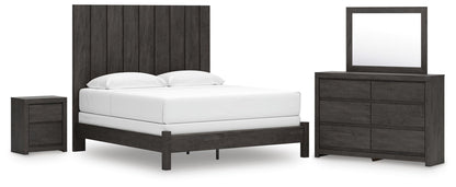 Fraluna  Panel Bed, Dresser, Mirror And Nightstand