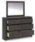 Fraluna  Panel Bed, Dresser, Mirror And Nightstand
