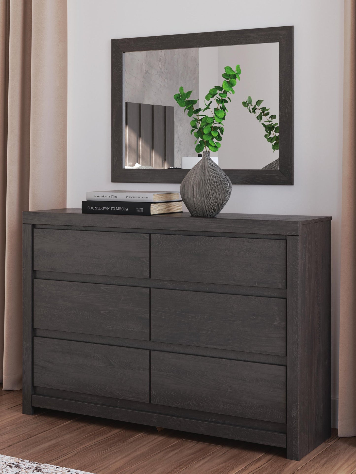 Fraluna  Panel Bed, Dresser, Mirror And Nightstand