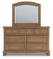 Feddinger California  Storage Sleigh Bed With Mirrored Dresser And Nightstand
