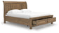 Feddinger California  Storage Sleigh Bed With Mirrored Dresser And Nightstand