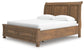 Feddinger California  Storage Sleigh Bed With Mirrored Dresser And Nightstand
