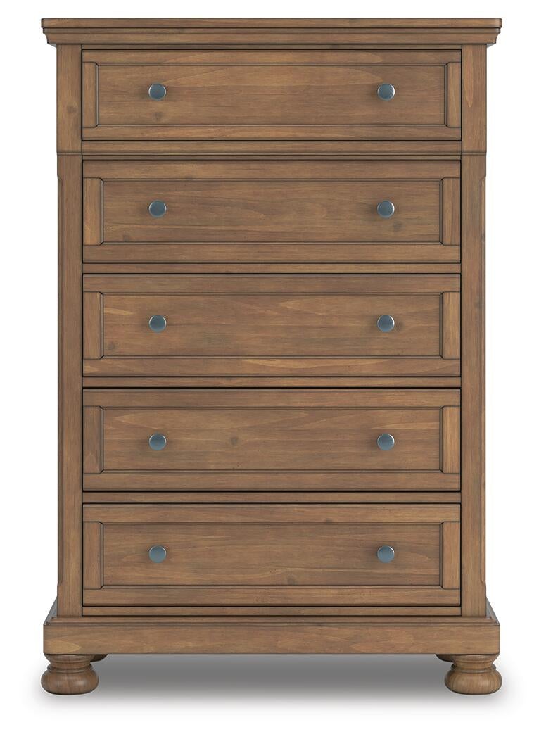 Feddinger California  Storage Sleigh Bed With Mirrored Dresser, Chest And Nightstand