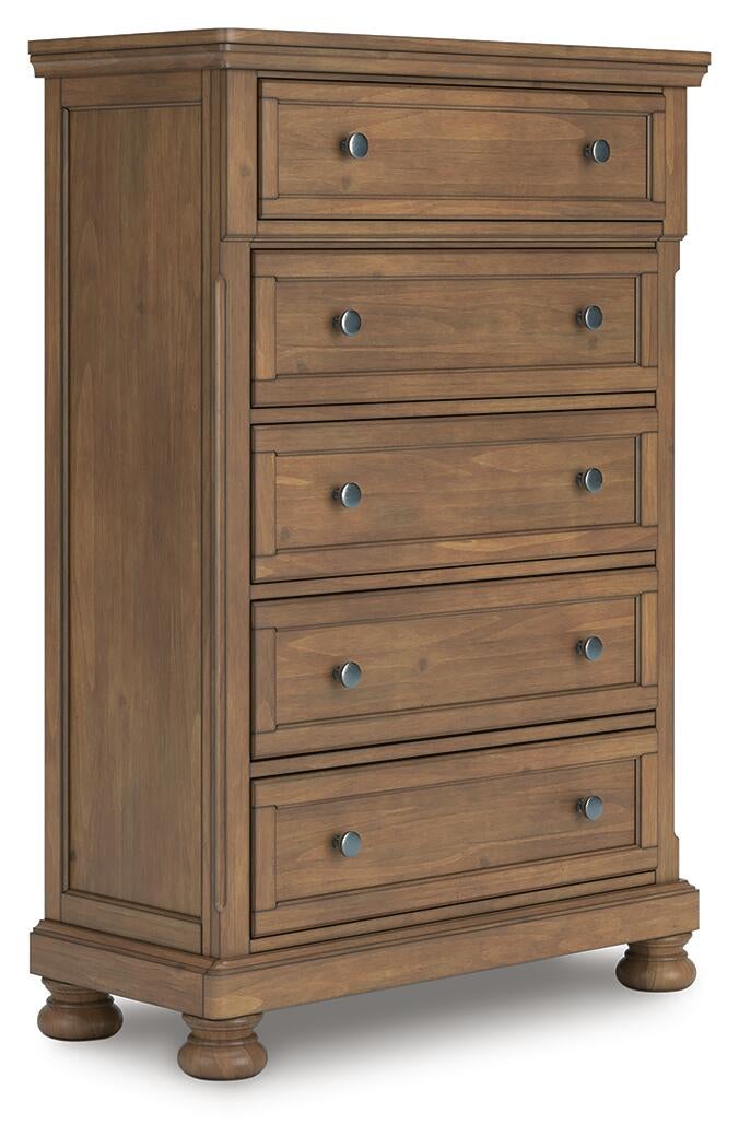 Feddinger California  Storage Sleigh Bed With Mirrored Dresser, Chest And Nightstand