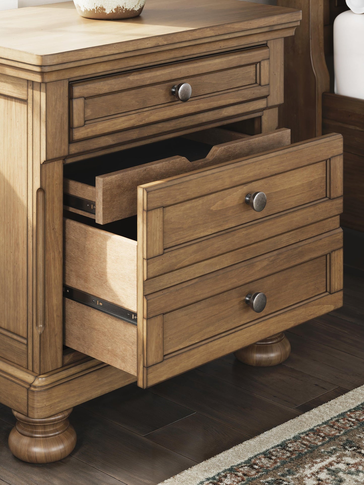 Feddinger California  Storage Sleigh Bed With Mirrored Dresser, Chest And Nightstand