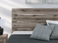 Cama de paneles, cómoda, espejo y mesita de noche Graystorm