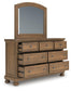 Feddinger California  Storage Sleigh Bed With Mirrored Dresser